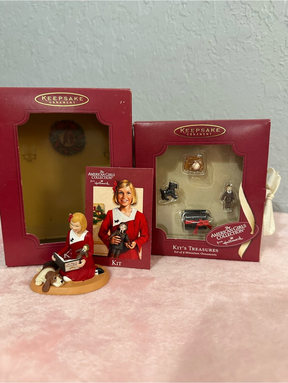 Hallmark Keepsake 'Kit' THE AMERICAN GIRLS Ornament Set - Red